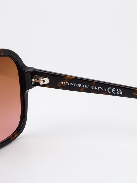 Tom Ford HANLEY Women Sunglasses Havana Brown Gradient Oversized FT1034/S 52F main image 5